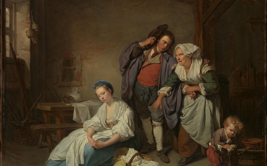 “Broken Eggs,” painted in 1756 by Jean-Baptiste Greuze. 