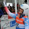 Army Sgt. Emily Sweeney receives congratulations after competing in a luge sprint race at the Lake Placid Olympic Center in New York, Dec. 16, 2017. 