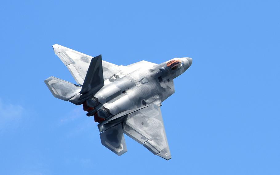 An F-22 Raptor was used to shoot down a high-altitude object over Canada on Feb. 11, 2023. 