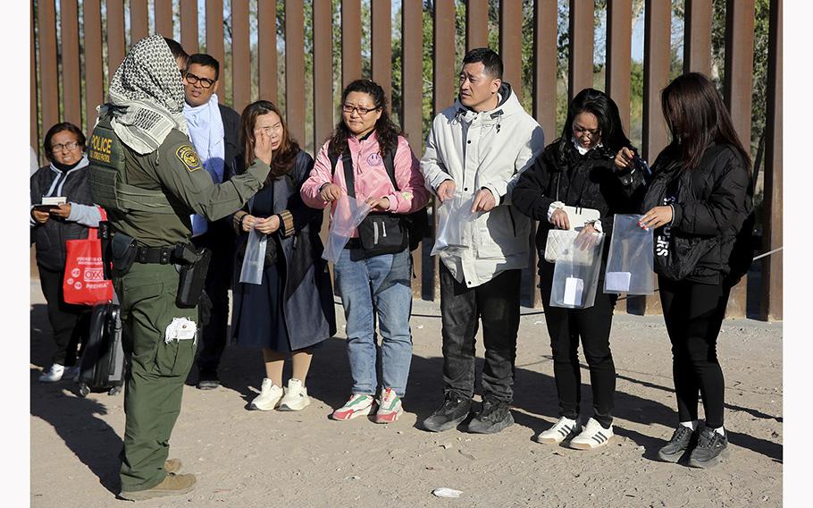 Chinese nationals were among those seeking U.S. asylum last week after crossing from Mexico to Somerton, Arizona. 