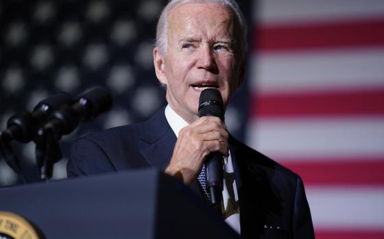 FILE - President Joe Biden speaks about student loan debt relief at