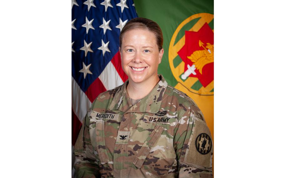 Col. Ann Meredith was suspended Jan. 5 from her position as commander of the 89th Military Police Brigade at Fort Hood, Texas, pending the results of an ongoing investigation. 