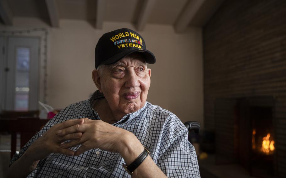 Bernard Benedict James, shown at his La Mirada home Feb. 3, 2022, will celebrate his 101st birthday later this month. James has no problem with telling people he was court martialed while serving with the segregated U.S. Army in Italy during World War II. He graduated from the University of Michigan with a degree in mathematics and went on to work for the aerospace industry, where he helped design ballistic missiles and several space craft.