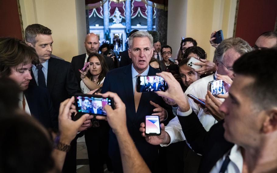 House Speaker Kevin McCarthy (R-Calif.) on Capitol Hill in Washington, D.C., on May 23, 2023.