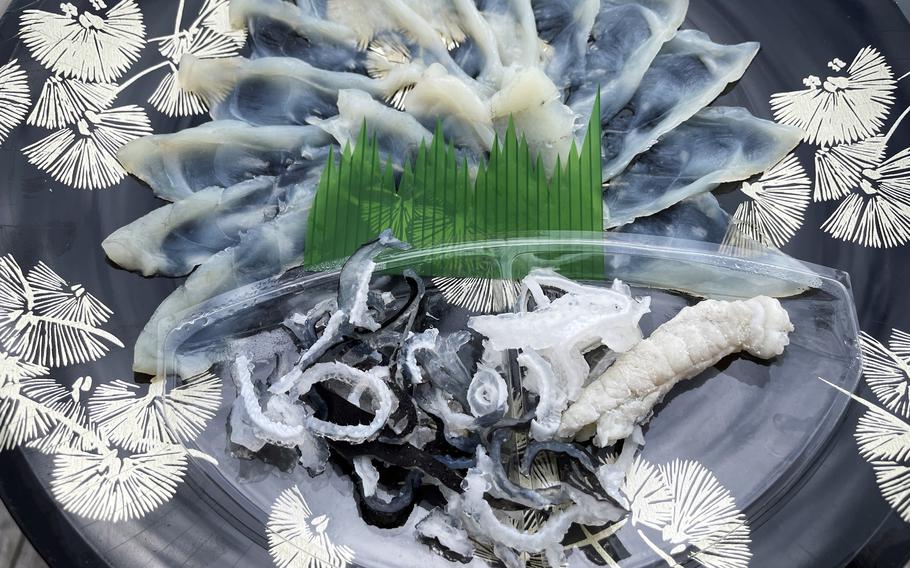 The potentially deadly delicacy fugu is available year-round at the fish market in Shimonoseki, about 90 miles west of Marine Corps Air station Iwakuni, Japan. 