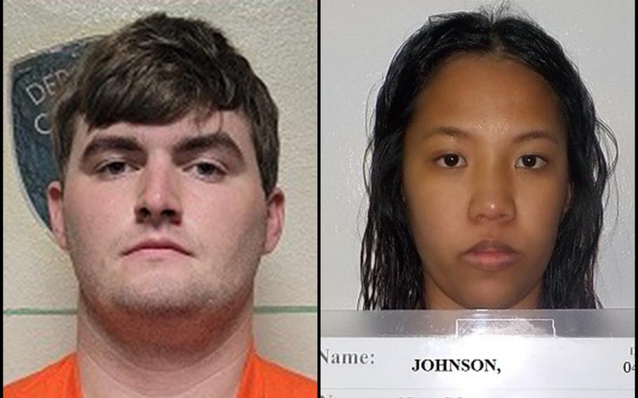 Austin Christopher Johnson, 22, and his wife, Nica Mae Johnson, 20, were charged Monday, April 11, 2022, in Guam Superior Court with family violence and child abuse. 