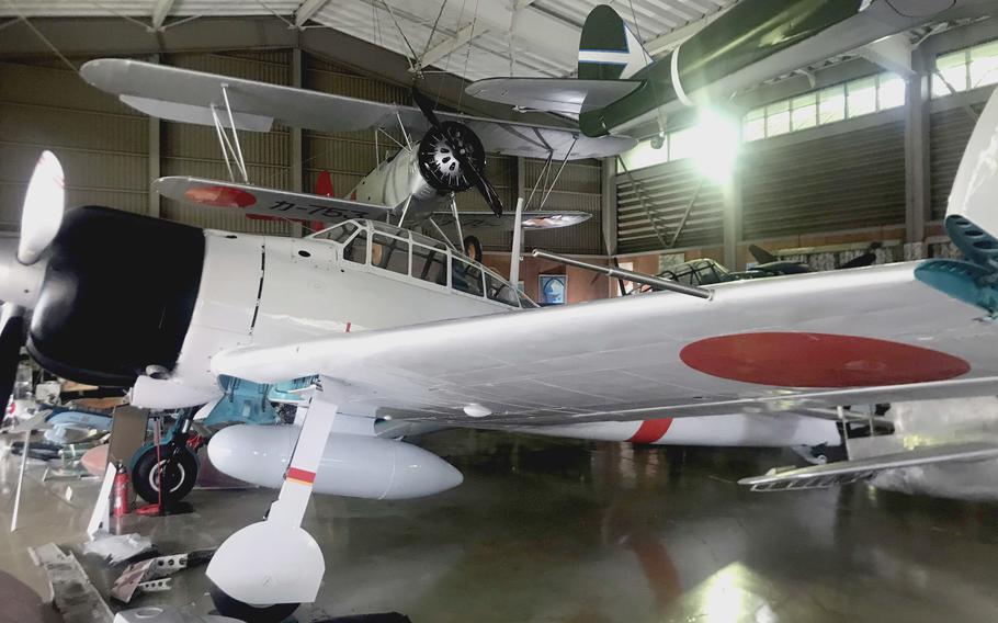 A Mitsubishi A6M2 Zero fighter on display at the Kawaguchiko Zero Fighter Museum, Kawaguchiko, Japan, on Aug. 13, 2021.