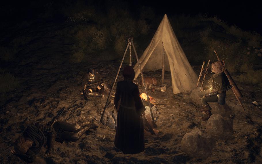 Day and night cycles in Dragon’s Dogma II have different types of NPC characters who roam at different times of day. Finding some good campfire buddies is a must at night.