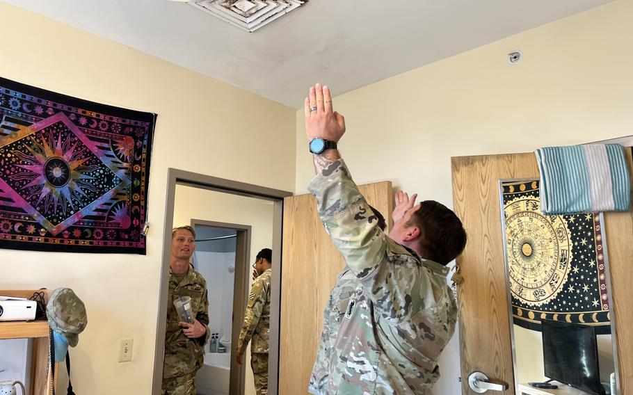 Leaders at Fort Stewart and Hunter Army Airfield in Georgia check barracks for mold and other maintenance concerns Sept. 14, 2022.