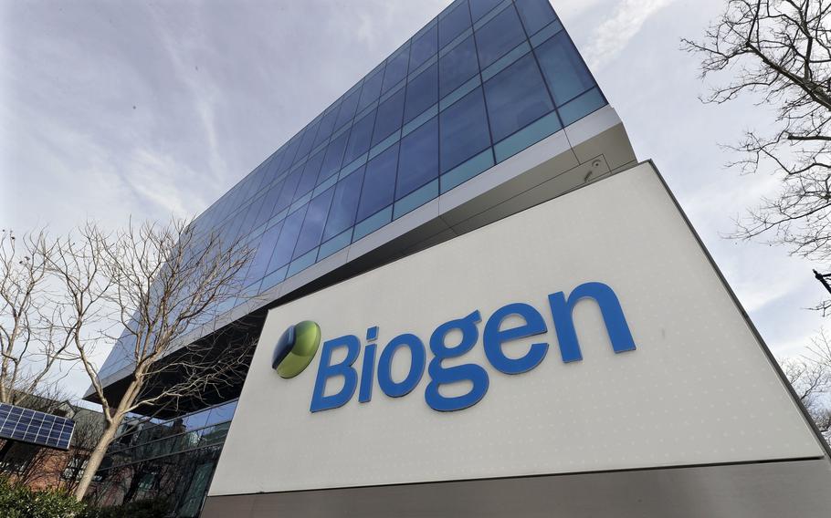 The Biogen Inc., headquarters is shown March 11, 2020, in Cambridge, Mass. U.S. health secretary Xavier Becerra is ordering Medicare to reassess a big premium increase facing millions of seniors this year. The increase was largely attributed to a pricey new Alzheimer’s drug with questionable benefits.