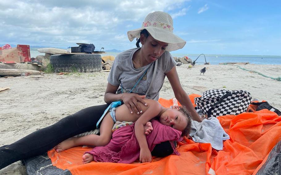 Franco, who lives in Colombia, cares for her 18-month-old son. 