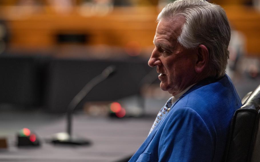 Sen. Tommy Tuberville, R-Ala., pictured in March 2022 during a hearing at the Dirksen Senate Office Building, Washington, D.C. 