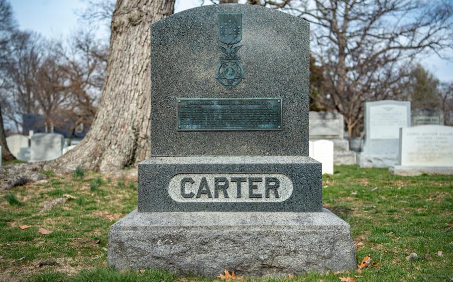 Medal of Honor recipients visit Arlington National Cemetery and visit gravesites to commemorate National Medal of Honor Day, Arlington, Va., Monday, March 25, 2024.