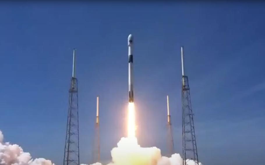 A SpaceX Falcon 9 rocket lifts off from Cape Canaveral Space Force Station in Florida at 11:12 a.m. ET on Saturday, July 1, carrying the ESA (European Space Agency) Euclid spacecraft.