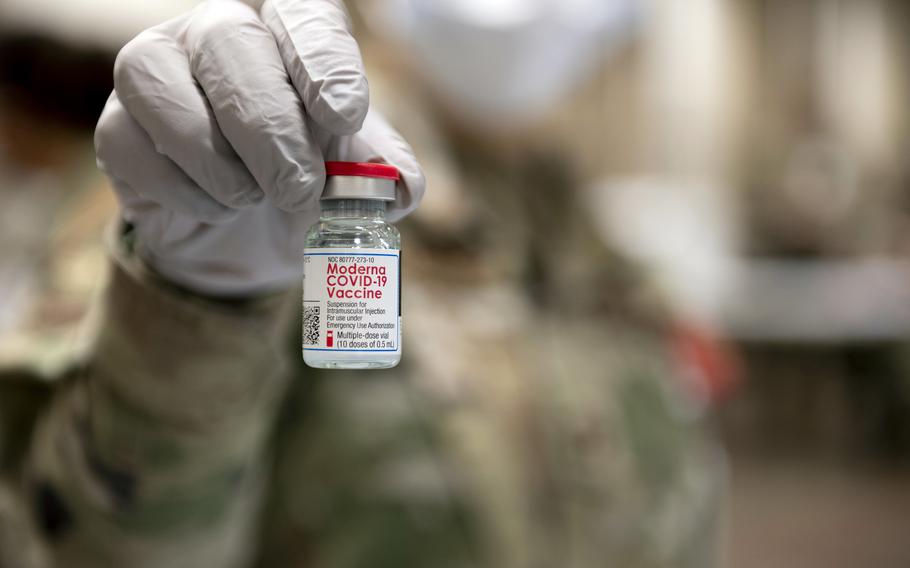 More than 85% of U.S. Forces Korea's population has been vaccinated against COVID-19, the command announced on Facebook, Wednesday, Oct. 20, 2021. 