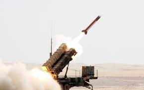 A Patriot missile is launched by soldiers at an airborne target during a live-fire exercise at an undisclosed location in Central Command's area of responsibility. U.S. troops in the Middle East are likely to stay in a fortified and defensive position until it’s clear the fragile ceasefire between Iran and Israel will hold, analysts say. 