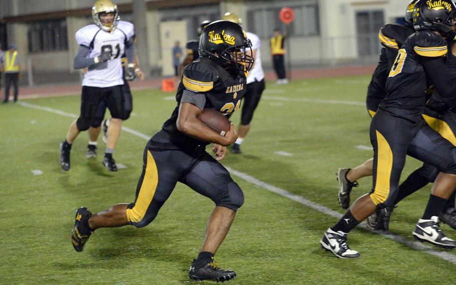 D'Kylan Woods led Kadena with 173 yards and a touchdown on 24 carries.
