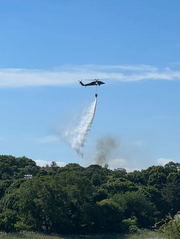 The Massachusetts Army National Guard assisted the Gloucester Fire Department on Wednesday, Aug. 3, 2022.