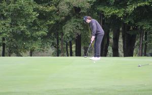 Sophomore Mark Heinz won the boys championship last year for Stuttgart and is back to defend his title this season.