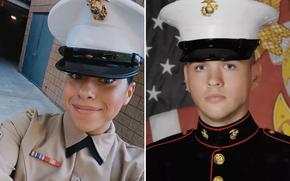 Marine Lance Corporals Samantha Berrios and James Patton.