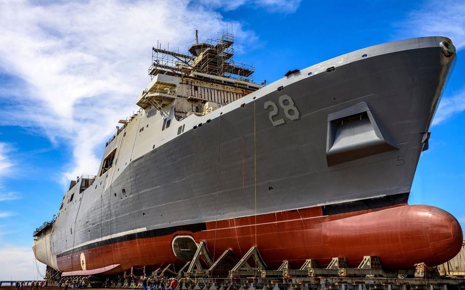 The USS Fort Lauderdale is the 12th of the San Antonio class built at Ingalls Shipbuilding.