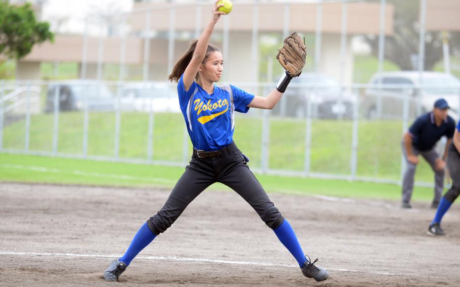Right-hander Erica Haas started both second games on Friday against Kubasaki and Saturday against Kadena.