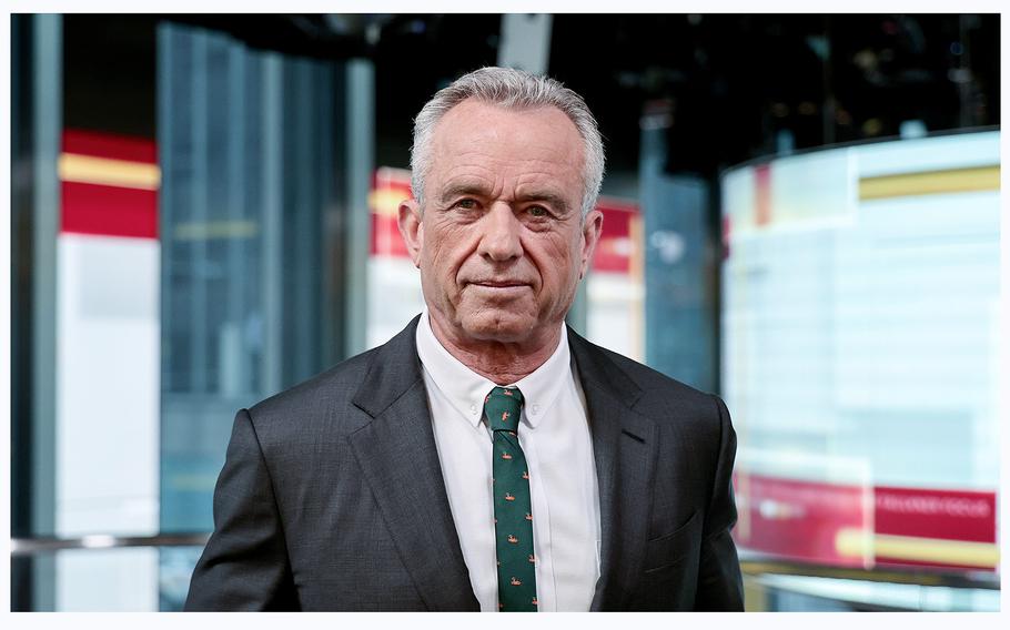 Robert F. Kennedy Jr. visits "The Faulkner Focus" at Fox News Channel Studios on June 2, 2023, in New York City. 