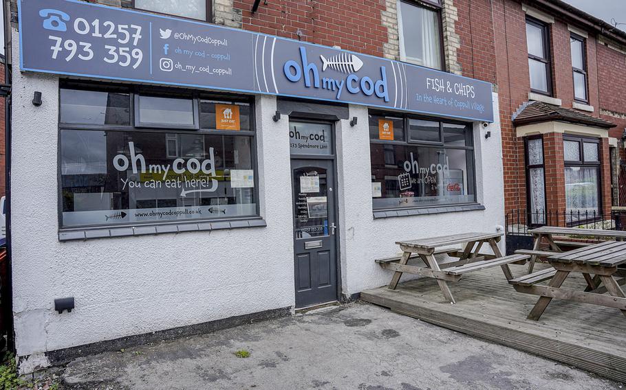 This shuttered chip shop in Preston, England, is just one of many squeezed out of business. 