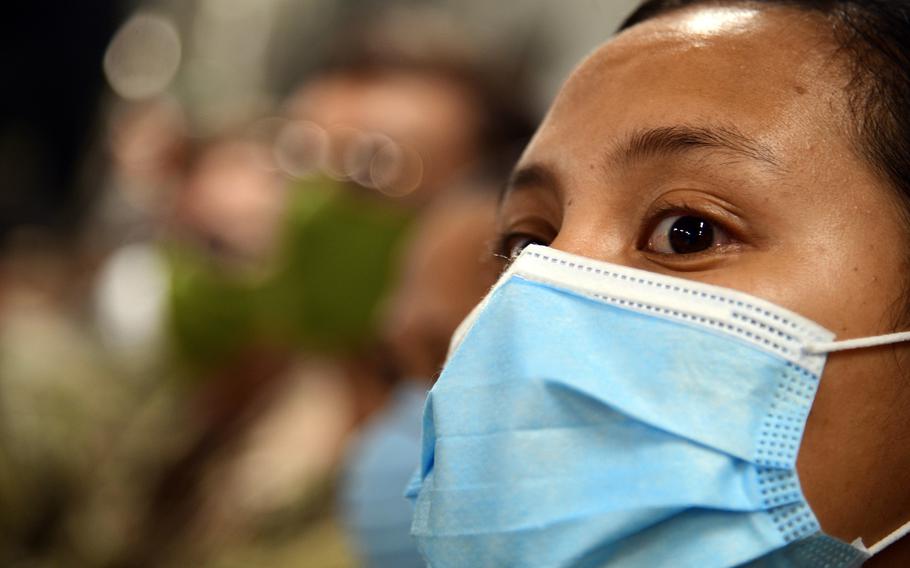 A spike in new coronavirus cases spurred military installations on Guam to reimpose their mask policies, Wednesday, Aug. 4, 2021. 