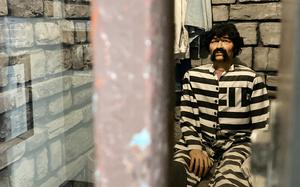 Sam the Perpetual Prisoner is an animatronic designed to resemble actor Charles Bronson. MUST CREDIT: Photo by Erika Mailman for The Washington Post.