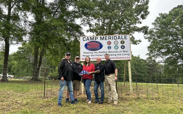 Veterans and active duty service members suffering from post traumatic stress disorder, traumatic brain injury or just needing a break to clear their heads have a new avenue to seek help as Soldiers Freedom Outdoors dedicated its new location Saturday at Camp Meridale.