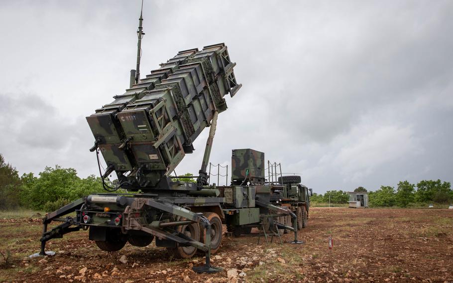 U.S. Army Patriot missile system in Croatia in May 2021.