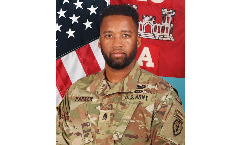 A command photo of Master Sgt. Darhem Parker, as posted on his TikTok account. Parker says he lost his first sergeant position after counseling related to his social media use and grooming standards.