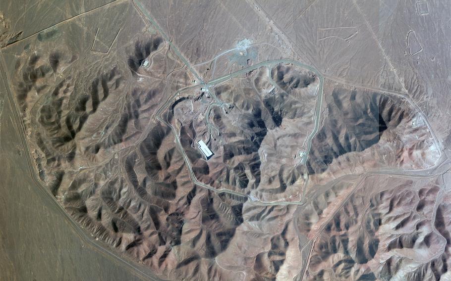 An image of Fordo enrichment site prior to the bombing.