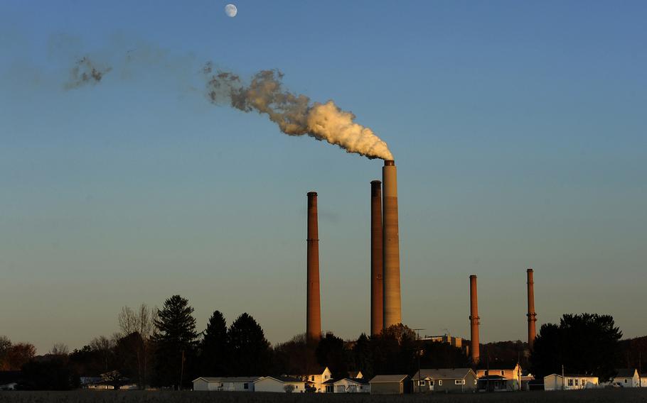 The American Electric Power coal burning plant in Conesville, Ohio.