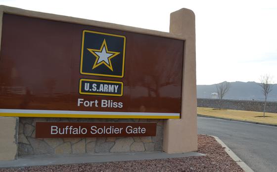 The Buffalo Soldier Gate at Fort Bliss, Texas.