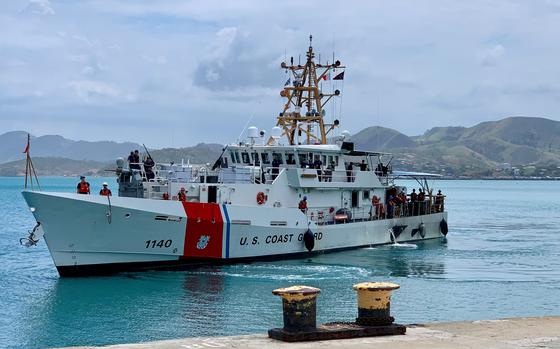 The U.S. Coast Guard fast response cutter Oliver Henry arrives in Port Moresby, Papua New Guinea, for a port visit on Aug. 23, 2022, following a patrol that included the Solomon Islands.
