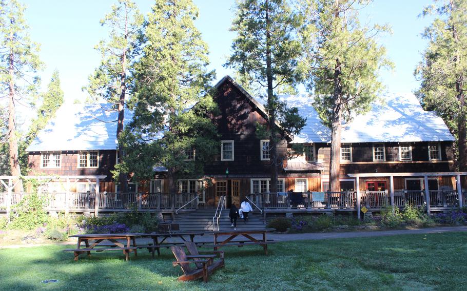 The historic lodge at Breitenbush Hot Springs serves three daily meals, all vegetarian, and provides a gathering space for guests. 