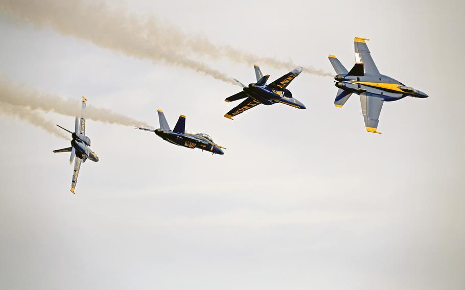 The Navy Blue Angels conduct winter training at Naval Air Facility El Centro.