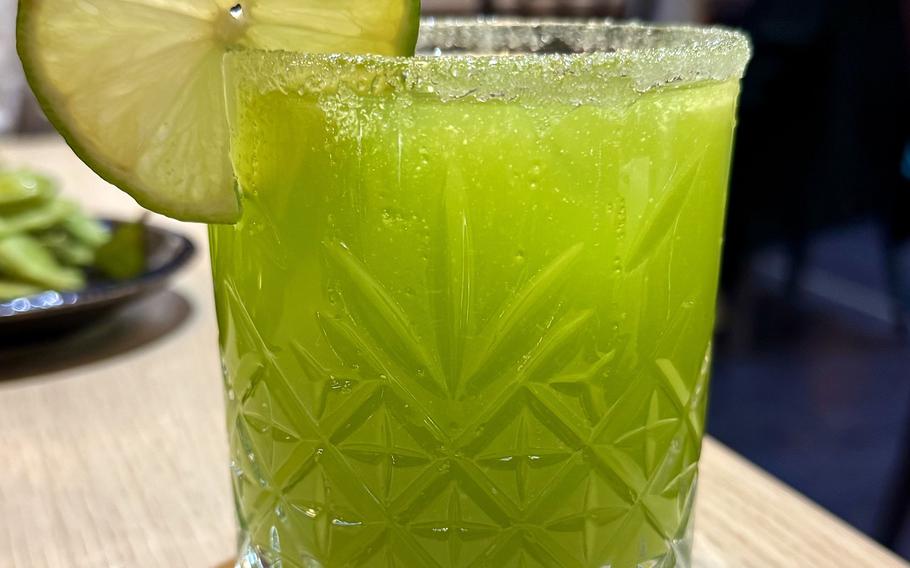 The mochi highball, a sweet mixed cocktail found at Wagaya Japanese Kitchen in Bayreuth, is an interesting rendition of a Japanese drink.