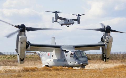 Japan moves Ospreys to new southern base as island defense strategy expands