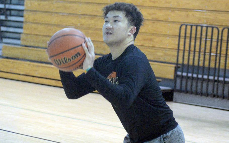 Junior Andrew Burke returns at forward for Daegu's boys basketball team.