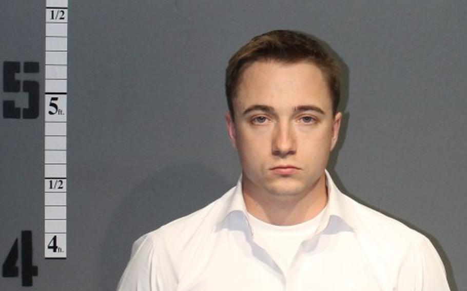 Petty Officer 1st Class Patrick Tate Adamiak, a 28-year-old master at arms first class in the Navy, was convicted in federal court in Virginia on Friday, Oct. 21, 2022, on charges of owning and selling unregistered machine guns. 