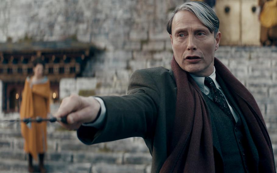 Mads Mikkelsen takes over as evil wizard Gellert Grindelwald in “Fantastic Beasts: The Secrets of Dumbledore,” now playing at Lakenheath, Mildenhall, Grafenwoehr, Ramstein, Spangdahlem, Stuttgart, Wiesbaden, Vicenza and Adana.