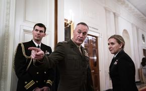 Gen. Joseph F. Dunford Jr., then-chairman of the Joint Chiefs of Staff, at the White House in 2018. MUST CREDIT: Washington Post photo by Jabin Botsford
