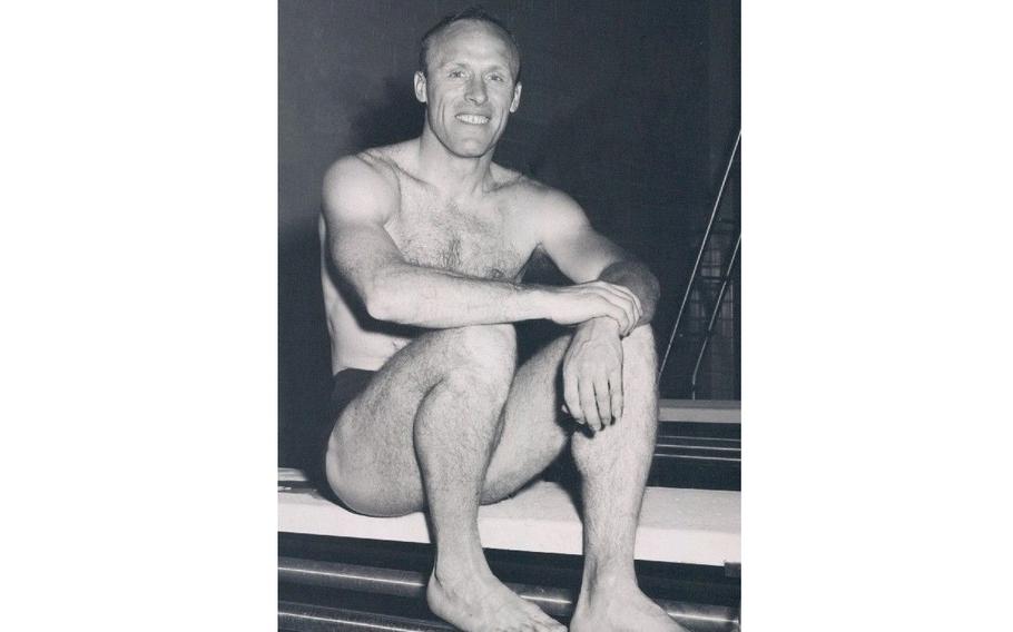 American diving champion, Hobie Billingsley, in 1963. Billingsley, 95, died July 16 at a hospice center in Bloomington, Ind. 