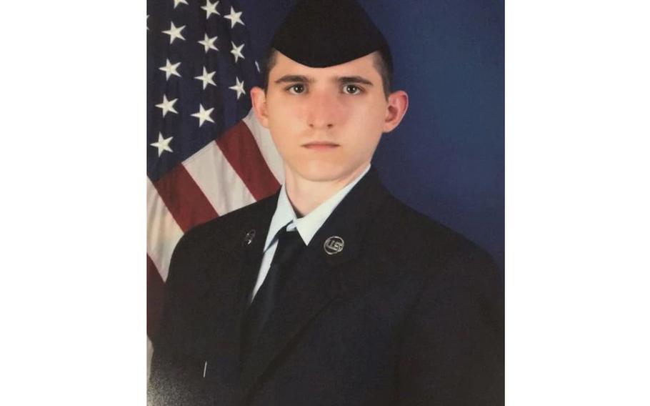 U.S. Air Force Airman Daniel J. Germenis was killed in a July 28, 2021, crash. Emmett Jason Bennett was sentenced to 10 years in prison on a federal charge in the DUI death case.