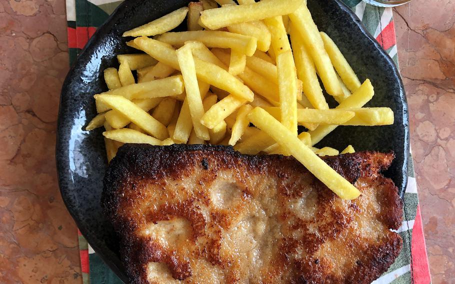 At Weinstube-Killesberg in Stuttgart, a wide range of regional specialties are served, as well as national classics like schnitzel. 