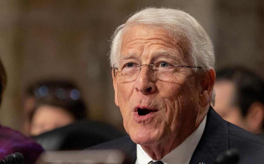 Sen. Roger Wicker sitting and speaking.