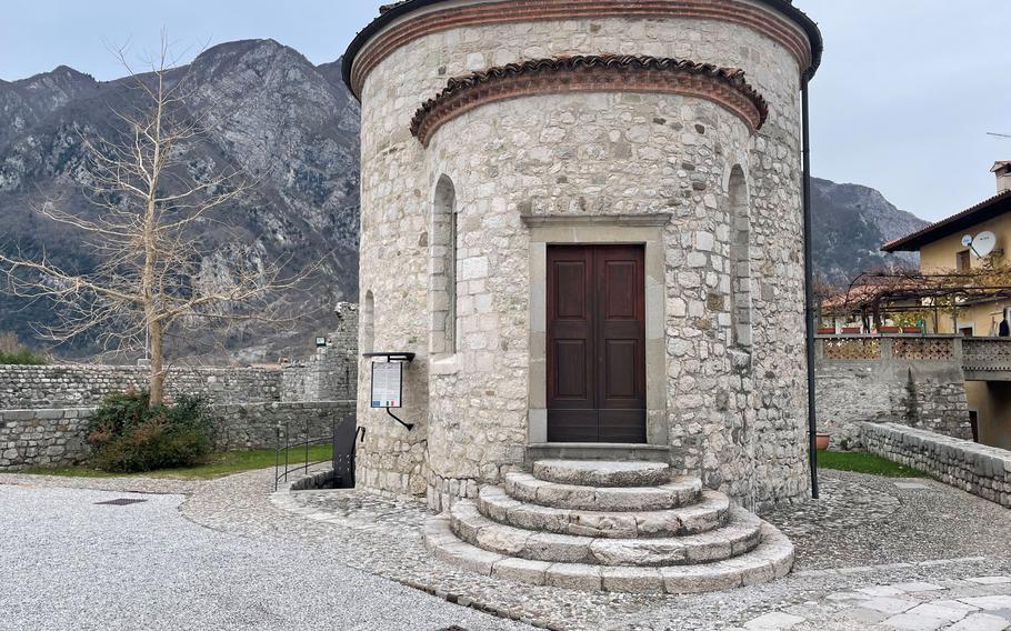 The Chapel of San Michele in Venzone, Italy. It was built in 1200 and now houses five mummies, which are available for public viewing at a cost of 2 euros. 